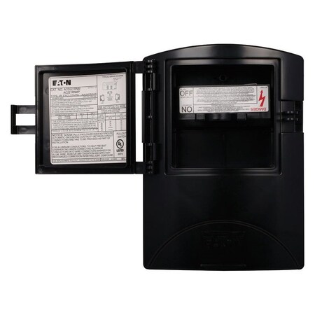 Eaton Safety Switch, Fusible, Single Phase, NEMA 3R, Polycarbonate AC221RNMP